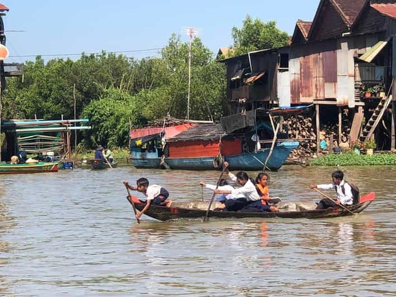 Siem Reap Floating Village Kampong Phluk Sunset with Boat (coucher de soleil en bateau)