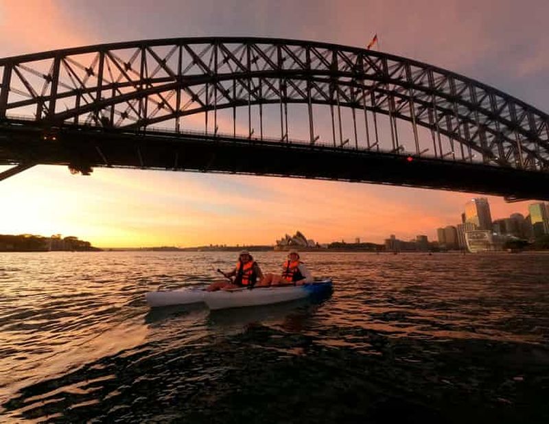 Sydney : Kayak au coucher du soleil - Visite de l'Opéra et du Harbour Bridge (5 personnes maximum)