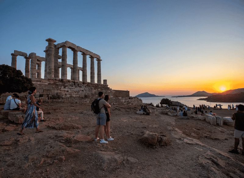 Athènes : Cap Sounion et temple de Poséidon au coucher du soleil