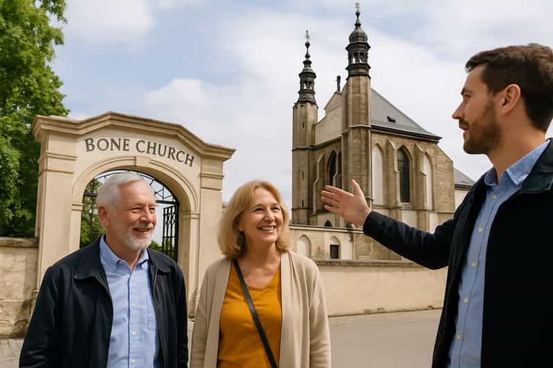 Excursion privée à Kutná Hora : l'église aux ossements et Sainte-Barbe