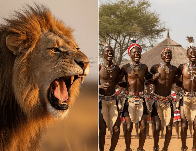 Parc des lions de Johannesburg et village culturel de Lesedi