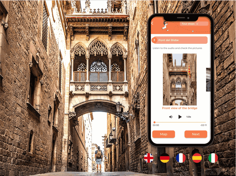 Centre historique de Barcelone : visite autoguidée + billet pour le musée d'histoire