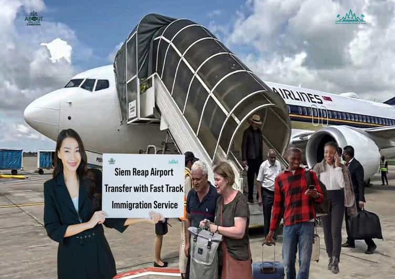 Transfert aéroport de Siem Reap et service d'immigration accéléré