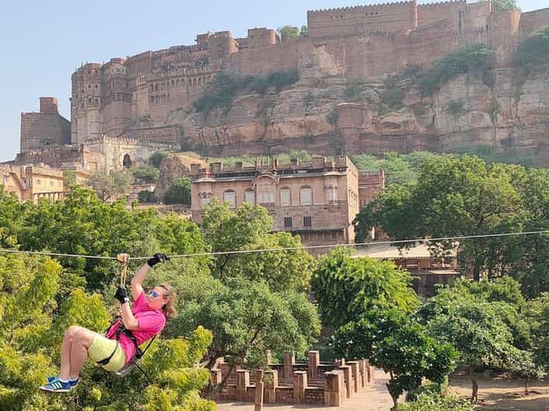 Jodhpur : Visitez le fort Mehrangarh et participez à une aventure en tyrolienne