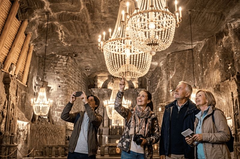 Cracovie : billet coupe-file et visite guidée de la mine de sel de Wieliczka