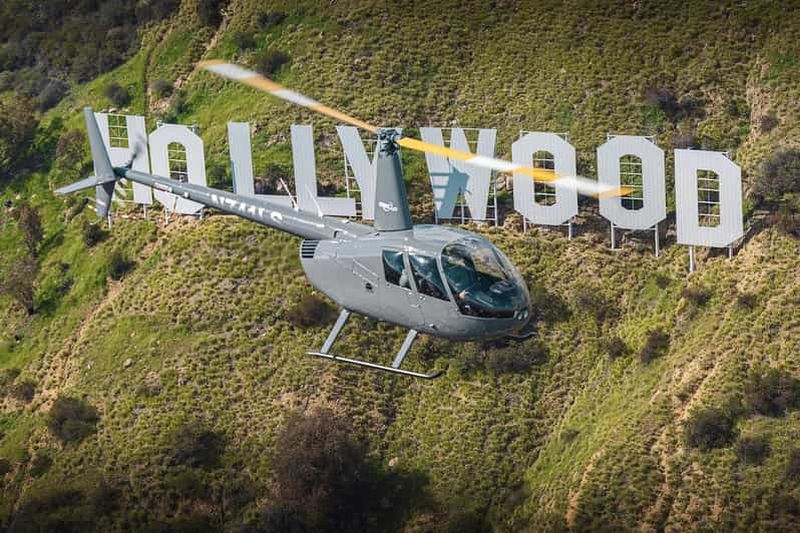 Panneau Hollywood et Universal Studios : excursion en hélicoptère