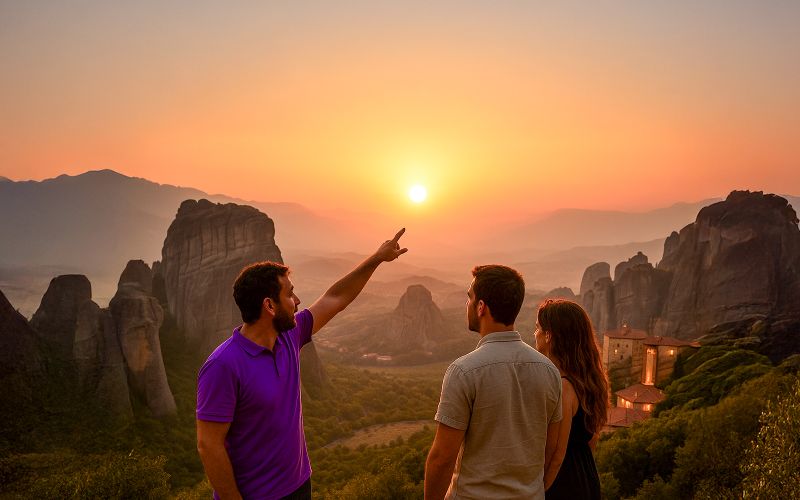 Au départ des Météores : visite guidée matinale ou au coucher du soleil des monastères et des grottes