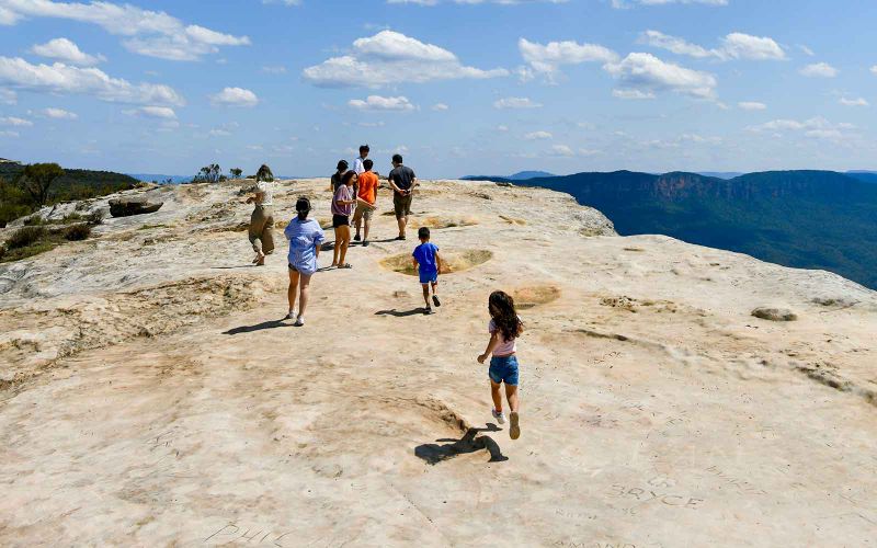 Aventure culturelle dans les Blue Mountains : Randonnée aux chutes de Wentworth et sites aborigènes