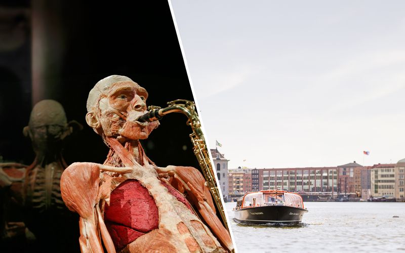 Combo : Body Worlds Amsterdam + Billets pour la croisière sur les canaux