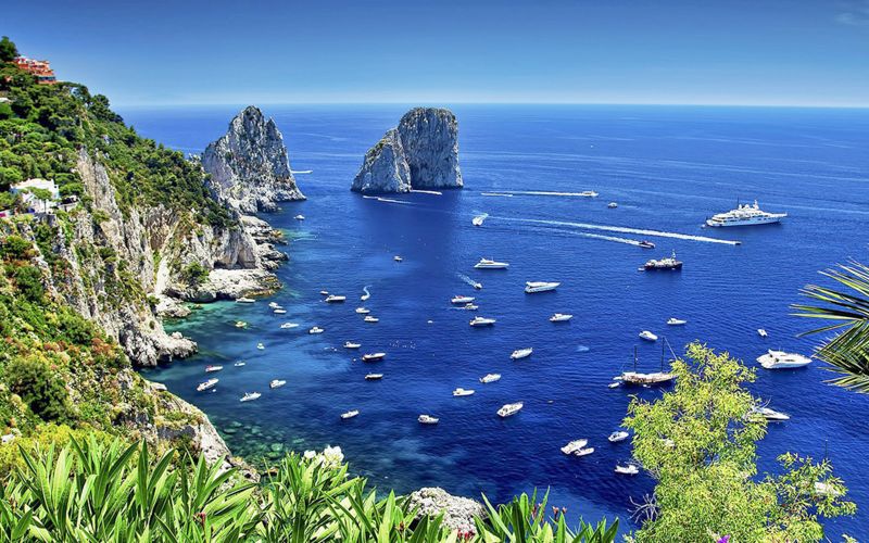 Au départ de Naples : Capri, Anacapri et la Grotte Bleue avec déjeuner