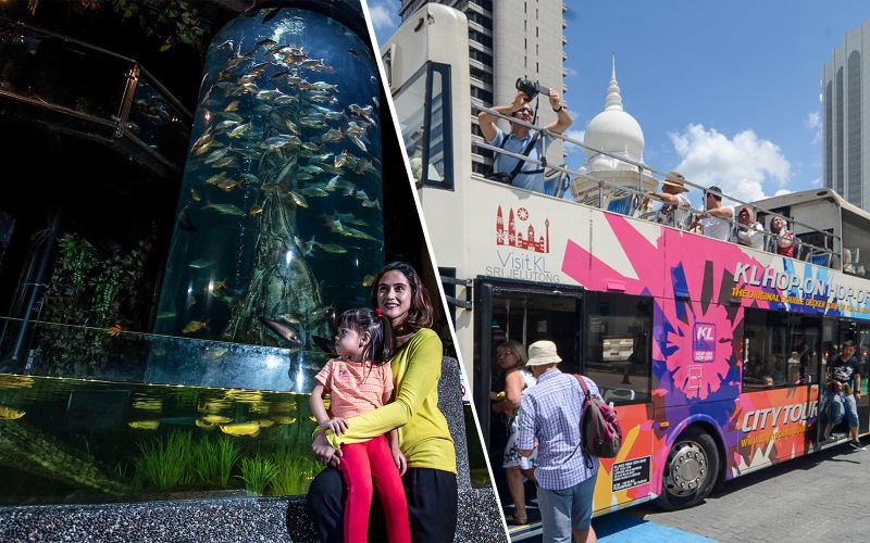 Combo : Billets Aquaria KLCC + Tour en bus Hop-On Hop-Off de Kuala Lumpur