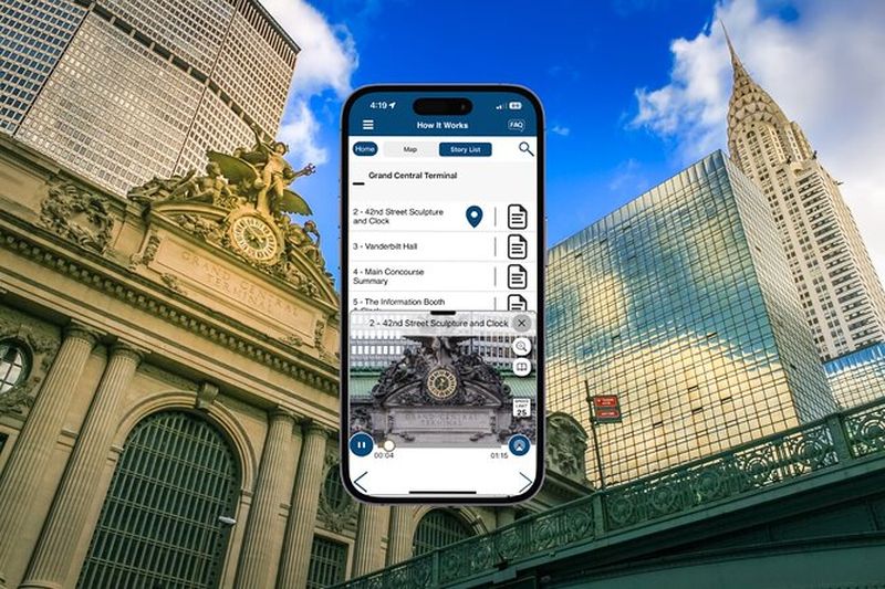 Visite autoguidée de la Grand Central Terminal de New York avec application mobile