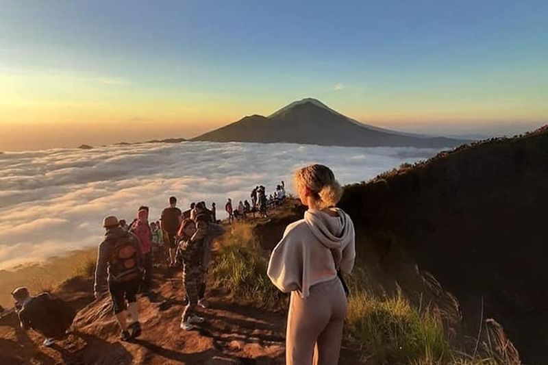 Randonnée au lever du soleil sur le mont Batur à Bali