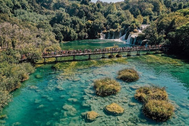 Excursion aux chutes de Krka avec dégustation de vins