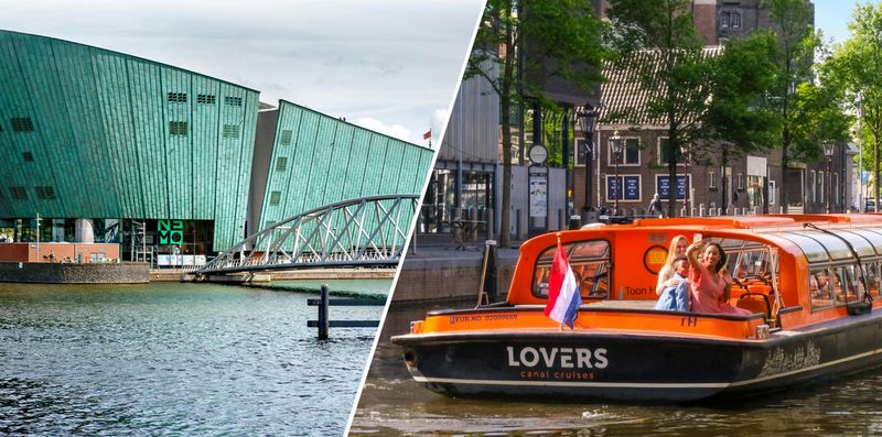 Musée des sciences NEMO et croisière d'une heure sur les canaux d'Amsterdam