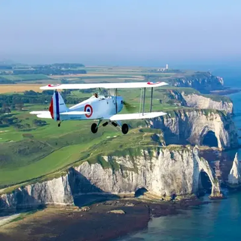 Baptême en ULM Biplan - Survol des Falaises d'Etretat