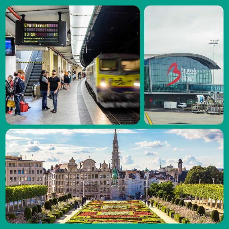 Train aller-retour de l'aéroport de Zaventem à Bruxelles + Audioguide