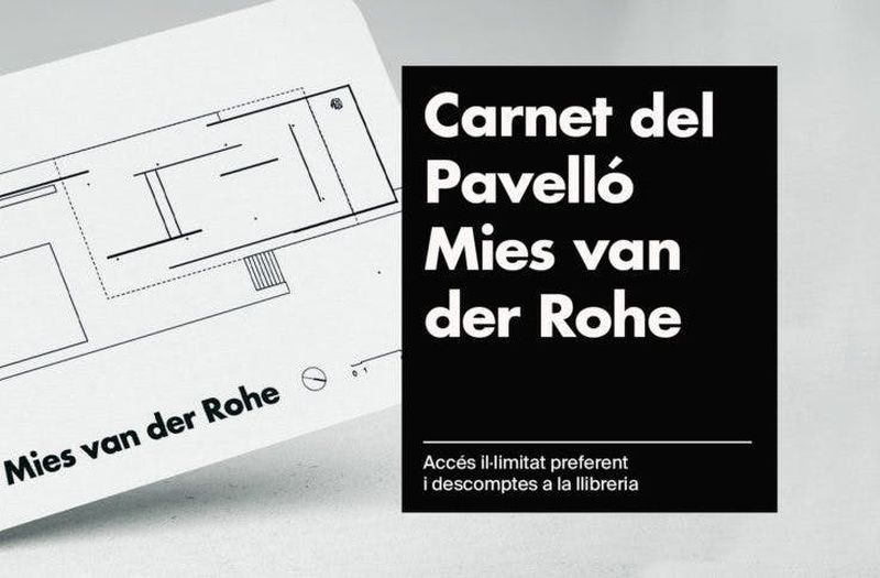 Carte du pavillon Mies van der Rohe