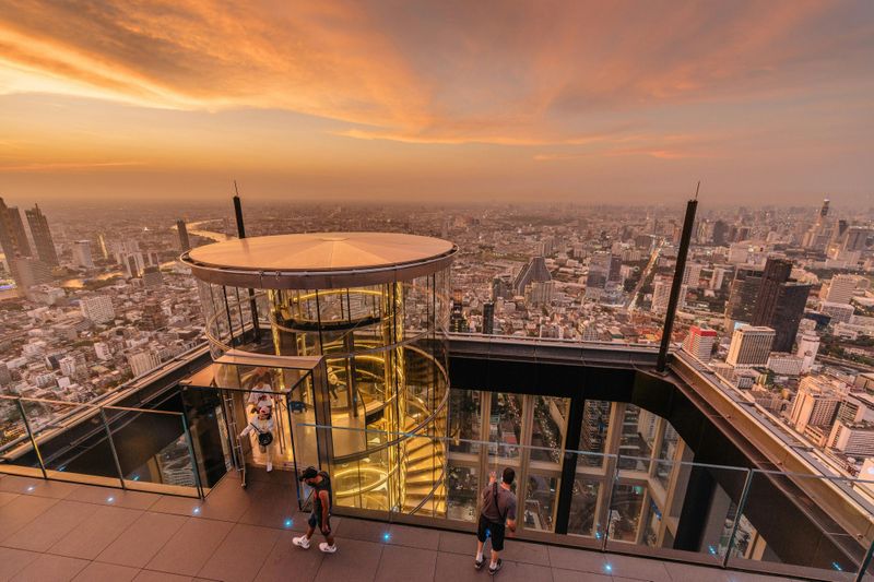 Pont d'observation Mahanakhon Skywalk : Billet d'entrée pour le coucher du soleil