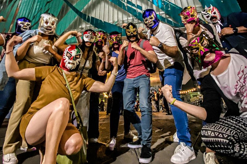 Mexico : Visite guidée à pied, dégustation de tequila et spectacle de Lucha Libre
