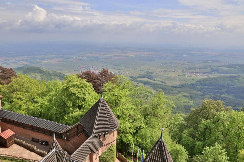 Vue depuis le Château du Haut-Koenigsbourg, Orschwiller
