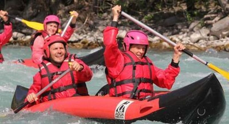 Billet Canoës ou Hot Dog sur la rivière Ubaye près de Barcelonnette