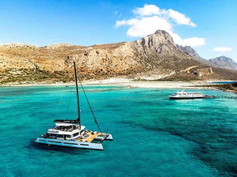 Billet Balos et Gramvousa en catamaran : repas, boissons et transfert