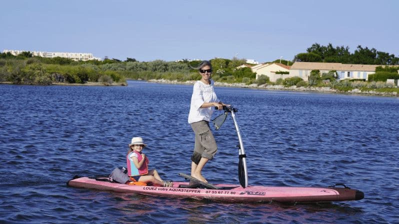 Billet Gruissan : location d'aquastepper (un mix de paddle et de stepper)