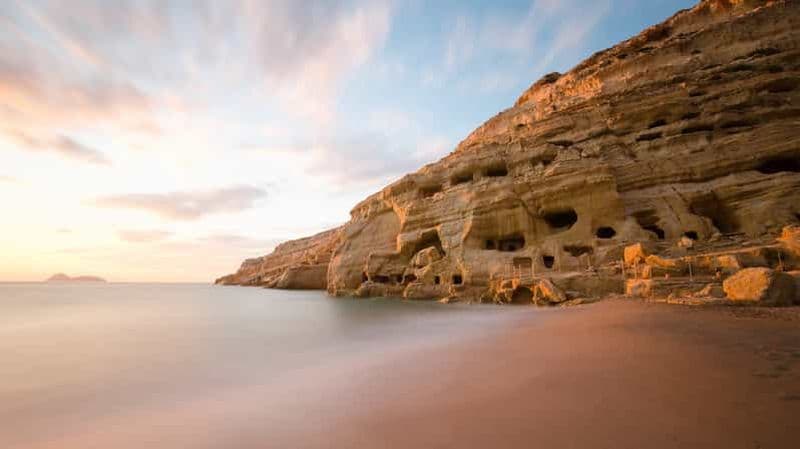 Billet Crète : Plage de Matala et grottes hippies, plage Rouge