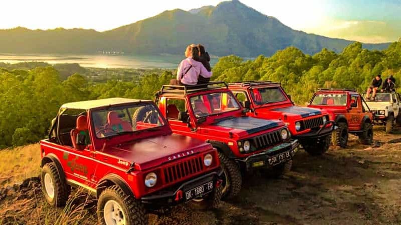 Bali : Lever de soleil en Jeep sur le Mont Batur avec sources d'eau chaude