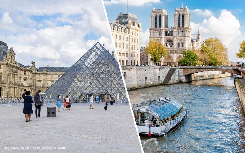 Billet Billets d'accès horodaté au Musée du Louvre et croisière sur la Seine
