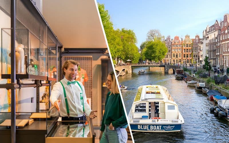 Billet Combo : Billets Heineken Experience + Croisière de 75 minutes réservée aux adultes sur le canal d'Amsterdam à bord d'un bateau fermé et chauffé