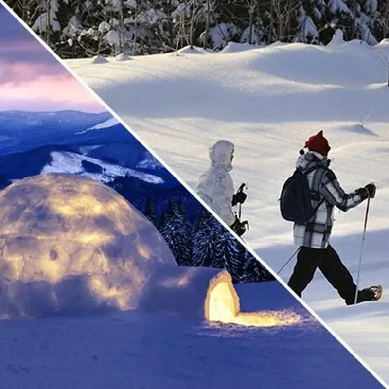 Billet Randonnée Raquette et Soirée en Igloo à Courchevel