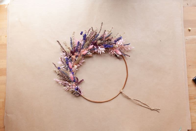 Billet Créez une grande couronne de fleurs